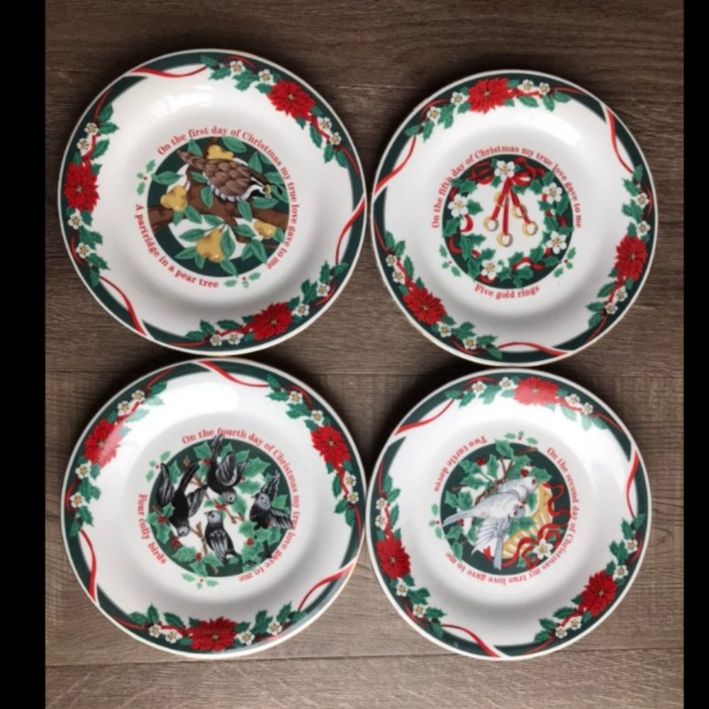 Tienshan fine china decorative plates set of 4